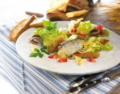 Dutch sardine salad with croutons